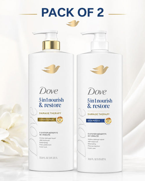 Dove Shampoo + Conditioner Nourish & Restore 5-in-1