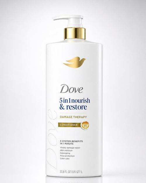 Dove Nourish & Restore 5-in-1 Conditioner, 33.8 fl. oz., Damage Therapy