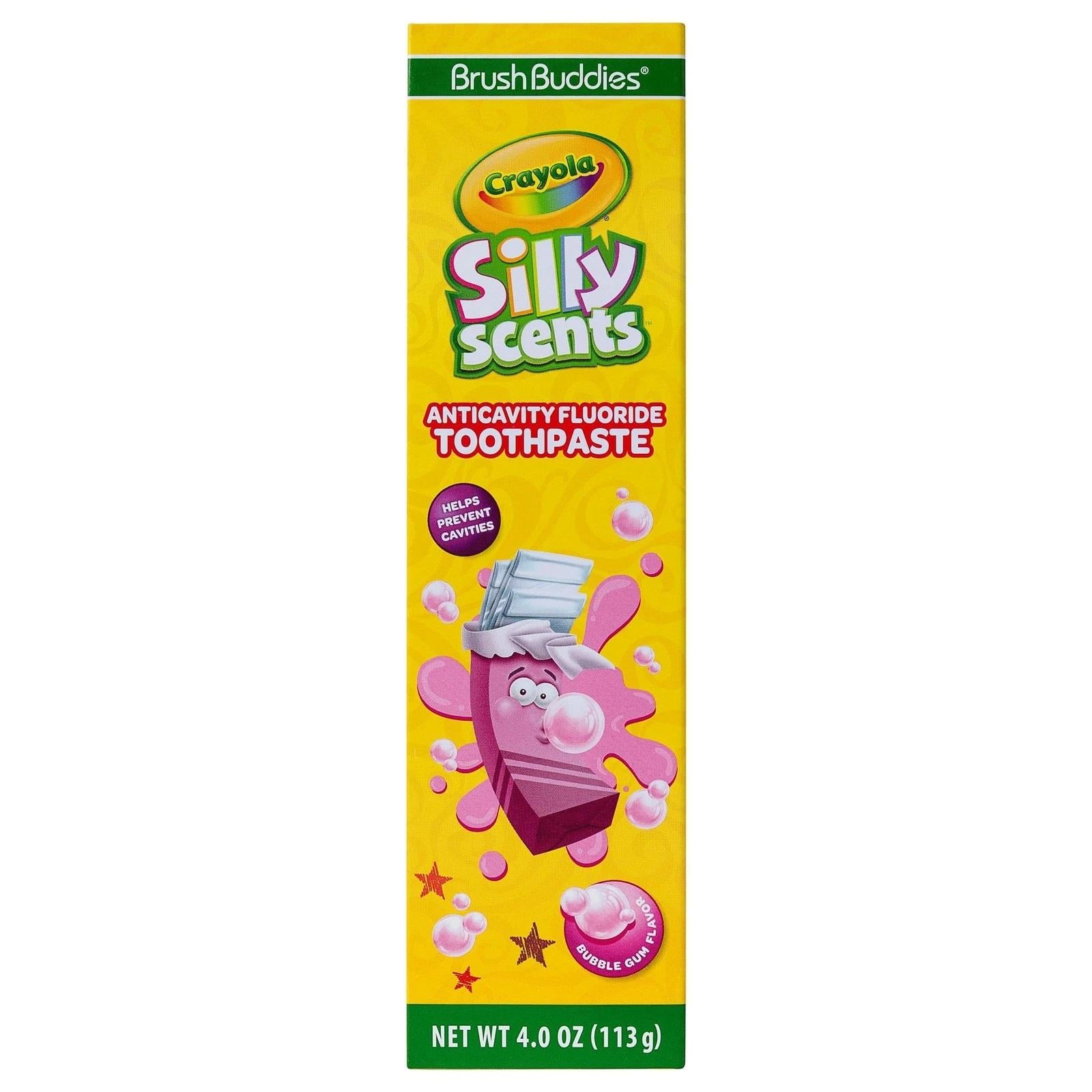 Brush Buddies Crayola Silly Scents Flavored Kids Toothpaste with Fluoride