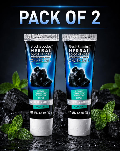 BrushBuddies Herbal Toothpaste Infused with activated Charcoal