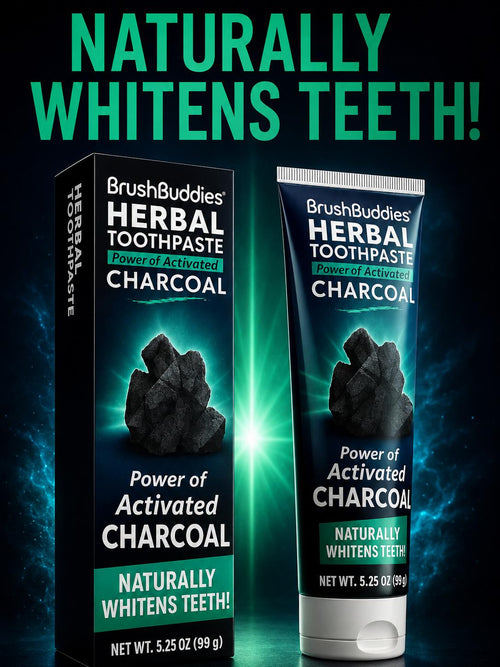 BrushBuddies Herbal Toothpaste with Activated Charcoal