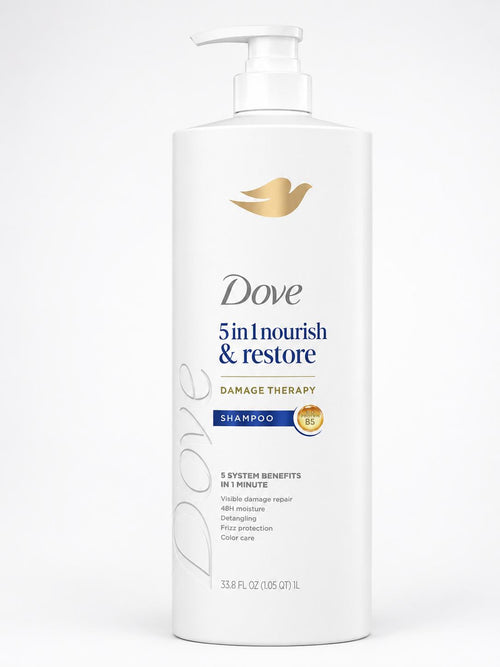 Dove Nourish & Restore 5-in-1 Shampoo, 33.8 fl. oz. Demage Therapy